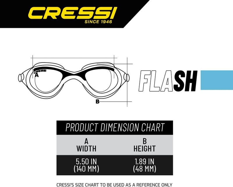 Cressi Flash - Adult Premium Swimming Goggles - 100% Anti UV - Image 3